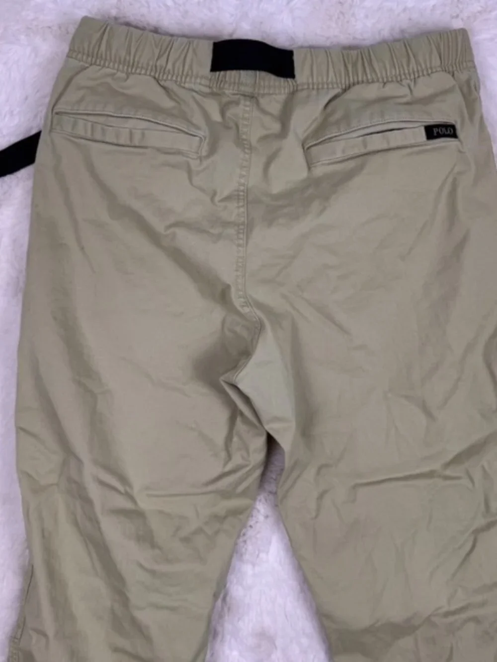 Polo Ralph Lauren Men's Khaki Classic Fit Tapered Prepster Pants Belted Size M